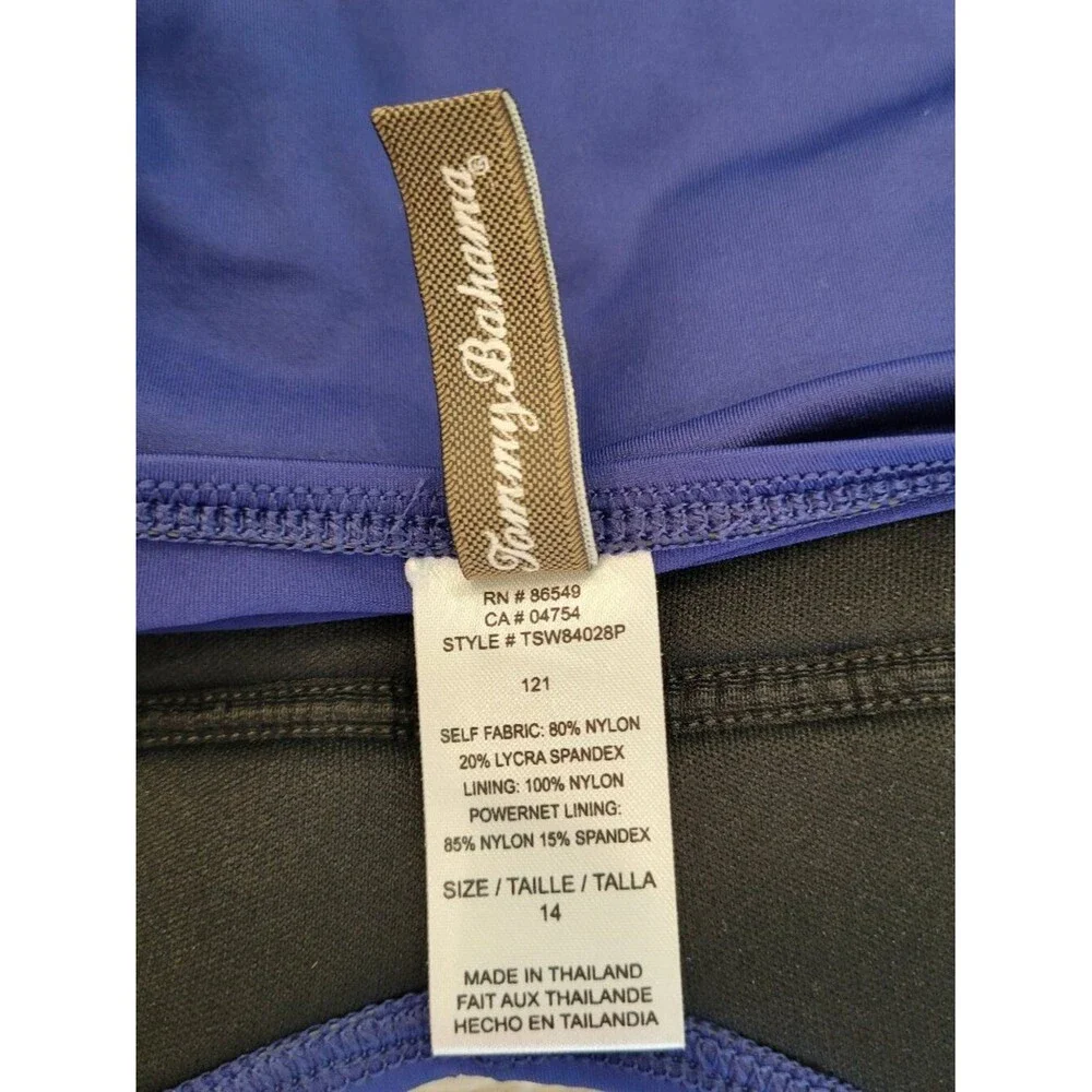 🌴 TOMMY BAHAMA Slimming Tummy Control One Piece Halter Swimsuit | Royal Blue 14